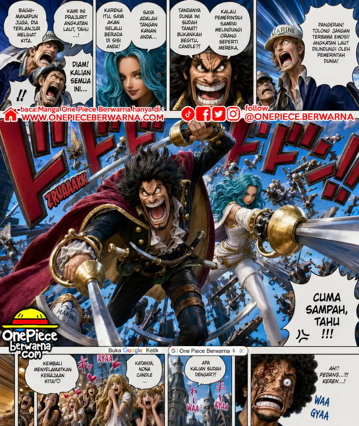 One Piece berwarna 1184 1185 1186 bahasa indonesia